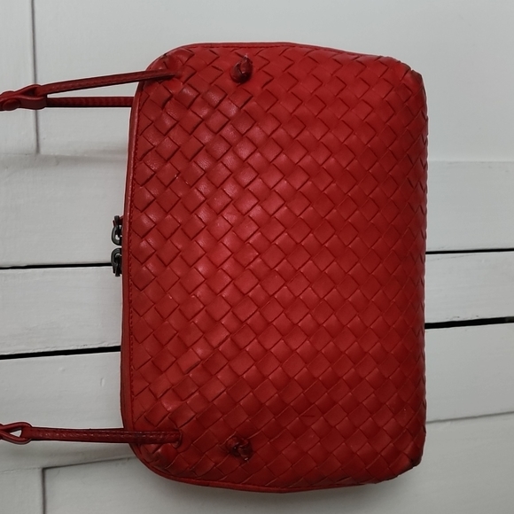 Bottega Veneta Handbags - BOTTEGA VENETA Nappa Intrecciato Nodini Red Authentic